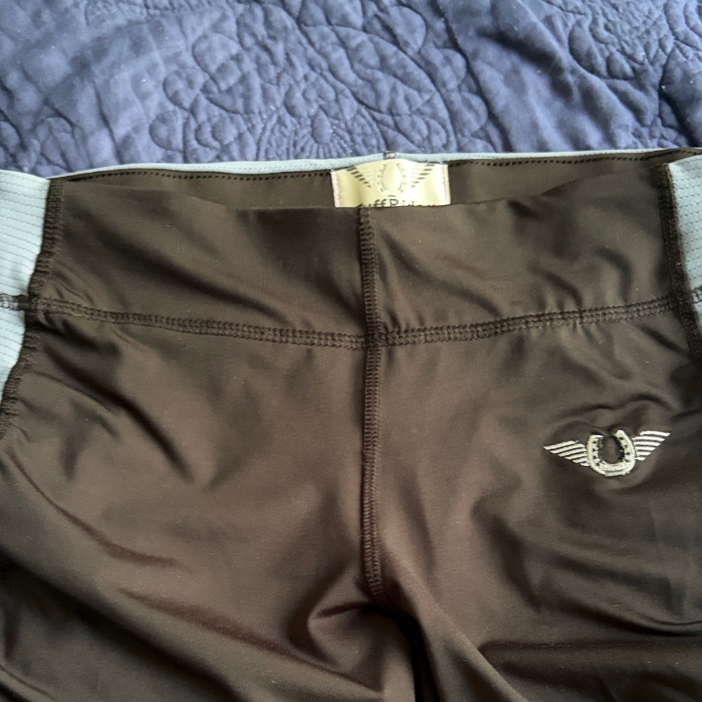 Tuff Rider black and blue ventilated riding Pull on Breeches Small